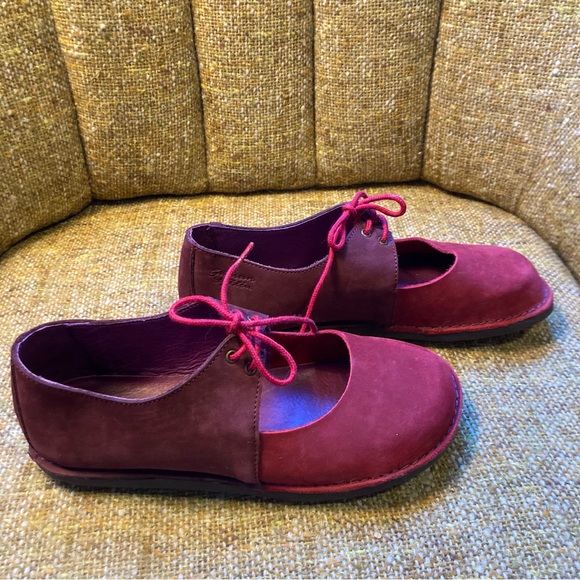 GUDRUN SJODEN red nubuck shoes, size 37 - Picture 3 of 6